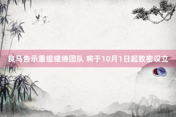 良马告示重组缱绻团队 将于10月1日起致密设立