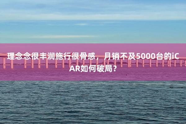 理念念很丰润施行很骨感，月销不及5000台的iCAR如何破局？